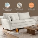 Ver imagem 3 de Sofá Living 3 Lugares Berlim 185cm Bouclê Confortável Moderno Braço Fino Sala Apartamento Recepção:B