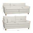 Ver imagem 4 de Sofá Living 3 Lugares Berlim 185cm Bouclê Confortável Moderno Braço Fino Sala Apartamento Recepção:B