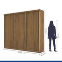 Ver imagem 5 de Guarda Roupa Casal 3 Portas 4 Gavetas de Correr Itália Minastex Freijó