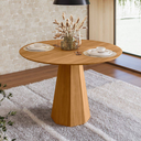 Ver imagem 1 de Mesa de Jantar Redonda com Tampo em MDF Isis Ypê 100cm