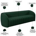 Ver imagem 6 de Kit Sofá 5 Lugares para Sala 332cm com 01 Poltrona Lazio M03 Veludo Verde - Lyam Decor