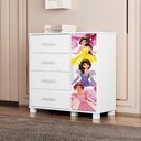 Ver imagem 6 de Comoda 4 Gavetas 1 Porta Mdf 81 Cm Livia Princesas Decmade