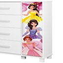 Ver imagem 5 de Comoda 4 Gavetas 1 Porta Mdf 81 Cm Livia Princesas Decmade