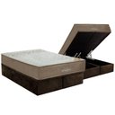 Ver imagem 1 de Cama Box Baú Crc King +Colchão D33 Viscomemory Ortobom 186