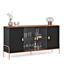 Ver imagem 4 de Aparador Buffet Sala Esmeralda 160cm com Portas de Vidro Rede Móveis