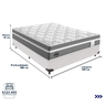 Cama Box Casal e Colchão Molas Ensacadas Berlim Probel - 3