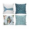 Kit 4 Almofadas Decorativas 40X40 com Enchimento Fundo do Mar - 1