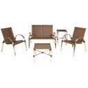 Ver imagem 1 de Jogo de 02 Cadeiras 01 Namoradeira 01 Mesa de Centro Garden 01 Mesa Lateral Mini Garden Trama Origin