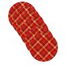 Sousplat Natal Xadrez Vermelho/dourado - 6 Peças - sem Base - 1