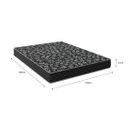 Ver imagem 2 de Cama Box Baú Queen 158 Tecido Sintético Preto com Colchão Espuma D20 - Tampo Preto Bello Box 12cm
