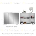 Ver imagem 5 de Sapateira Com Espelho 3 Portas Nina Multimóveis V6023 Branca Branco