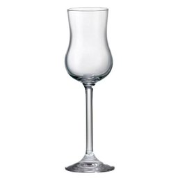 Jogo de 6 tacas para grappa Colibri em cristal ecologico 85ml A18,5cm transparente - 1
