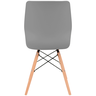 Kit 6 Cadeiras Charles Eames Rubi Sili Eiffel - Cinza - 5