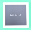 Ver imagem 1 de Quadro decorativo Cuide de Você preto moldura branca 23 x 23