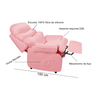 Poltrona Rosa para Extensão de Cilios Reclinavel - 3
