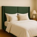 Ver imagem 5 de Cabeceira Cama Casal 156cm Estofada Linho ou Veludo Editável Cor:linho Moderno Verde