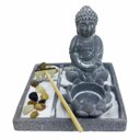 Ver imagem 2 de Jardim Zen Decorativo em Concreto Buda Cinza 14,5 x 12,5cm | Casa Del Grande