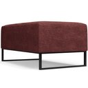 Ver mais imagens de Kit 02 Puffs Decorativo Sala de Estar Cléo 90cm Base de Ferro Preto W01 Linho Bordô - Lyam Decor
