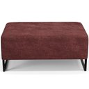 Ver imagem 4 de Kit 02 Puffs Decorativo Sala de Estar Cléo 90cm Base de Ferro Preto W01 Linho Bordô - Lyam Decor