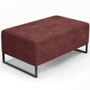 Ver imagem 6 de Kit 02 Puffs Decorativo Sala de Estar Cléo 90cm Base de Ferro Preto W01 Linho Bordô - Lyam Decor