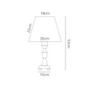 Ver imagem 3 de Abajur de Cristal 53cm Sala Quarto Aparador Cabeceira De Cama