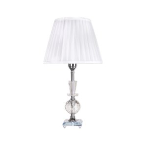 Abajur de Cristal 53cm Sala Quarto Aparador Cabeceira De Cama