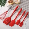 Kit 5 Utensílios de Silicone para Cozinha Conjunto Resistente a Altas Temperaturas (vermelho) - 4