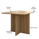 Ver imagem 3 de Conjunto Sala de Jantar Retangular Mesa Helo 120cm e 04 Cadeiras Josi Poliman Móveis