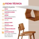 Ver imagem 6 de Sala de Jantar Mesa Ane 220cm Tampo Laqueado com Vidro Canto Moeda e 8 Cadeiras Eva