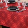 Toalha de Mesa Jantar Natal 6 Lugares Xadrez Decoracao Mesa - 3