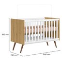 Ver imagem 3 de Berço Americano Q Encanto 3820 Retrô Freijó Toq Branco Acetinado - Qmovi E guarda Roupa Infantil Ame
