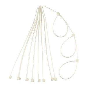 Abraçadeira Plástica - Nylon Branca Emb. 100 peças, Opção: Branco(a), Tamanho: 200,0 x 3,6mm