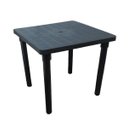 Ver imagem 2 de Kit 5 Mesa Plástica Quadrada Desmontável Preta 83cm Gibafer