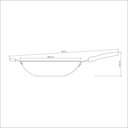 Ver imagem 3 de Wok Loreto Alumínio Revestimento Antiaderente Starflon Cabo Baquelite Grafite 32 Cm 4,4 L