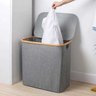 Cesto com Tampa para Lavanderia com Bambu GREY Mimo STYLE BH20406 7621 - 3