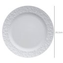 Ver imagem 3 de Prato Raso Redondo 26,5cm em Porcelana com Relevo Tassel Germer Branco