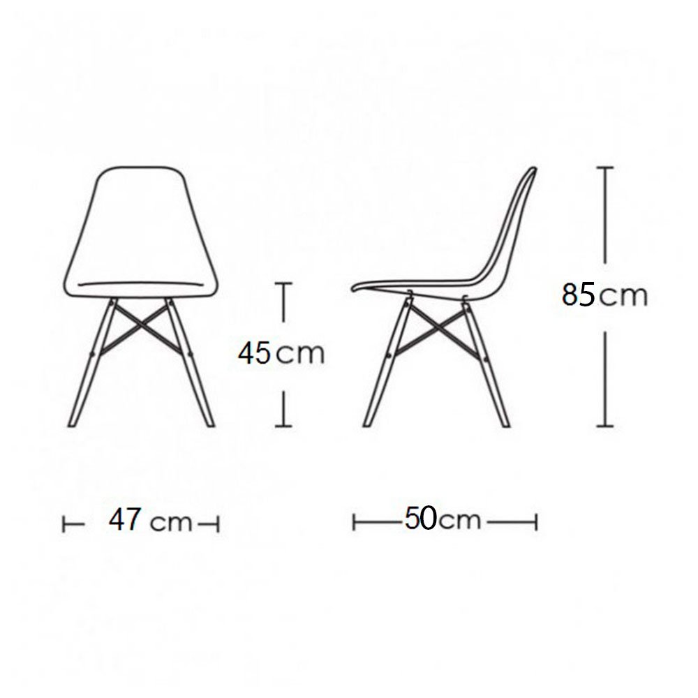 Mesa Jantar Redonda 110cm Preta Clips 3 Pés com 5 Cadeiras Eames Eiffel Pretas Ferro Preto - 6