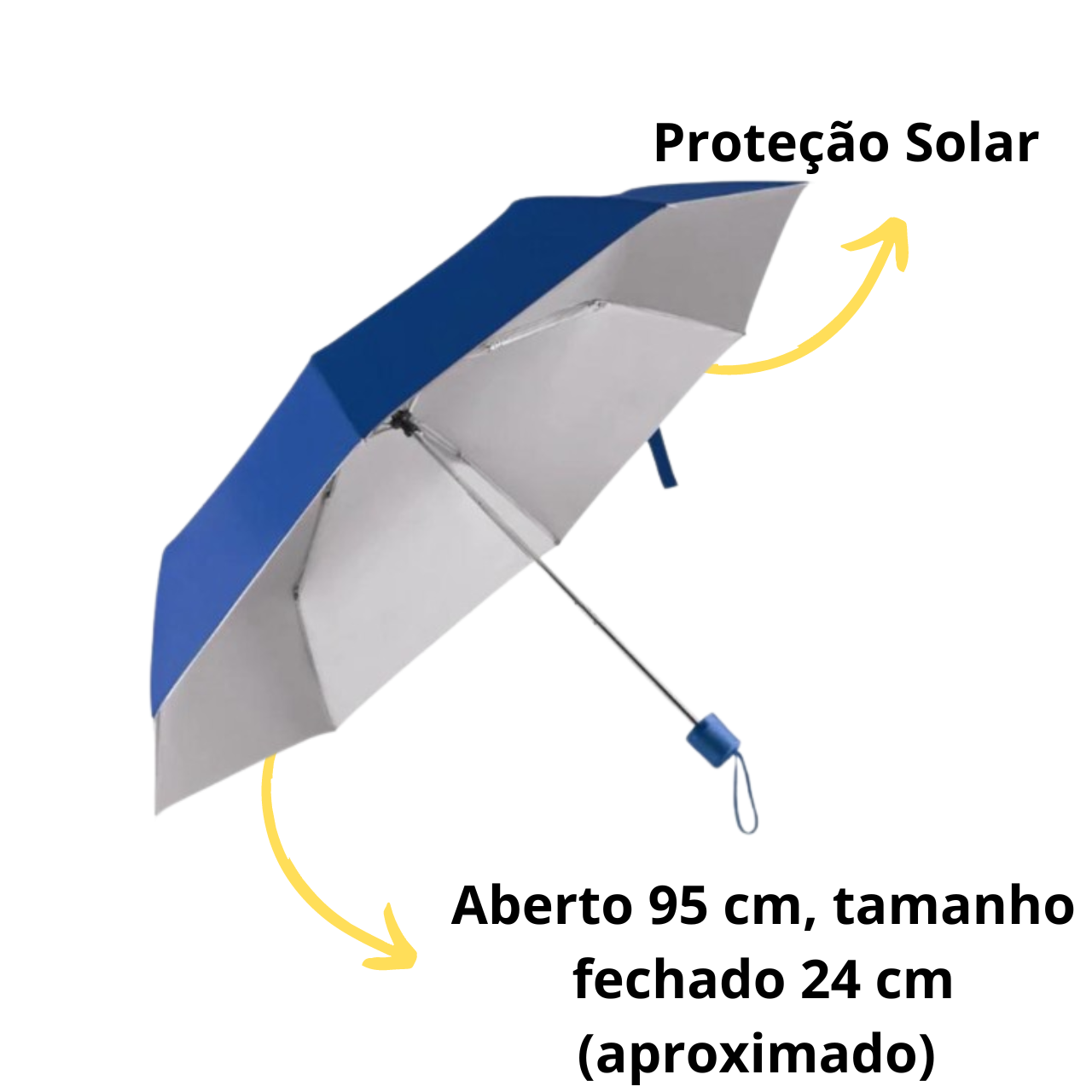 Guarda-chuva Pequeno com Função de contra Vento e Proteção Solar com Bolsa - 4