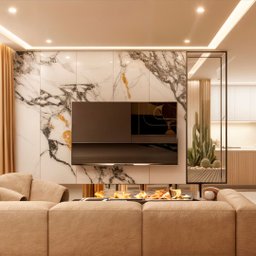 Revestimento Flexível Placa Mármore Carrara Gold 1.22x2.44m Woopo - 3