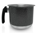 Ver imagem 3 de Conjunto Fervedor Alumínio Leiteira Canecão Café 3 Peças - Preto Craqueado