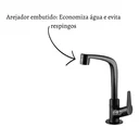 Ver imagem 2 de Torneira Lavatório Flatt Bica Alta Preto Fosco 1195