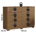 Ver mais imagens de Comoda 8 Gavetas 136 Cm Mdp 2014148 Armoveis - Atacama