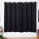 Ver imagem 1 de Cortina Em Tecido Jacquard Quarto Sala 2,70X1,60 Várias cores:PRETO