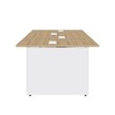 Ver imagem 5 de Plataforma de Trabalho 4 Lugares 1,80m X 1,20m Pé Painel F5 Cor:macadâmia com Branco