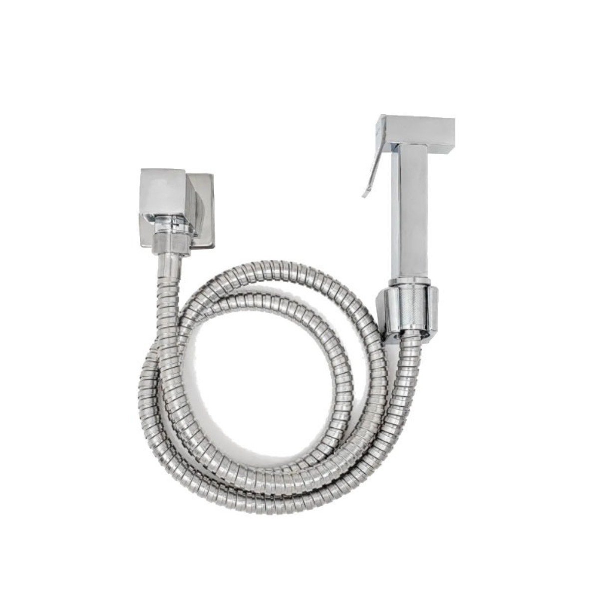 Ducha Higiênica Banheiro Quadrada Luxo Metal Completa - 1