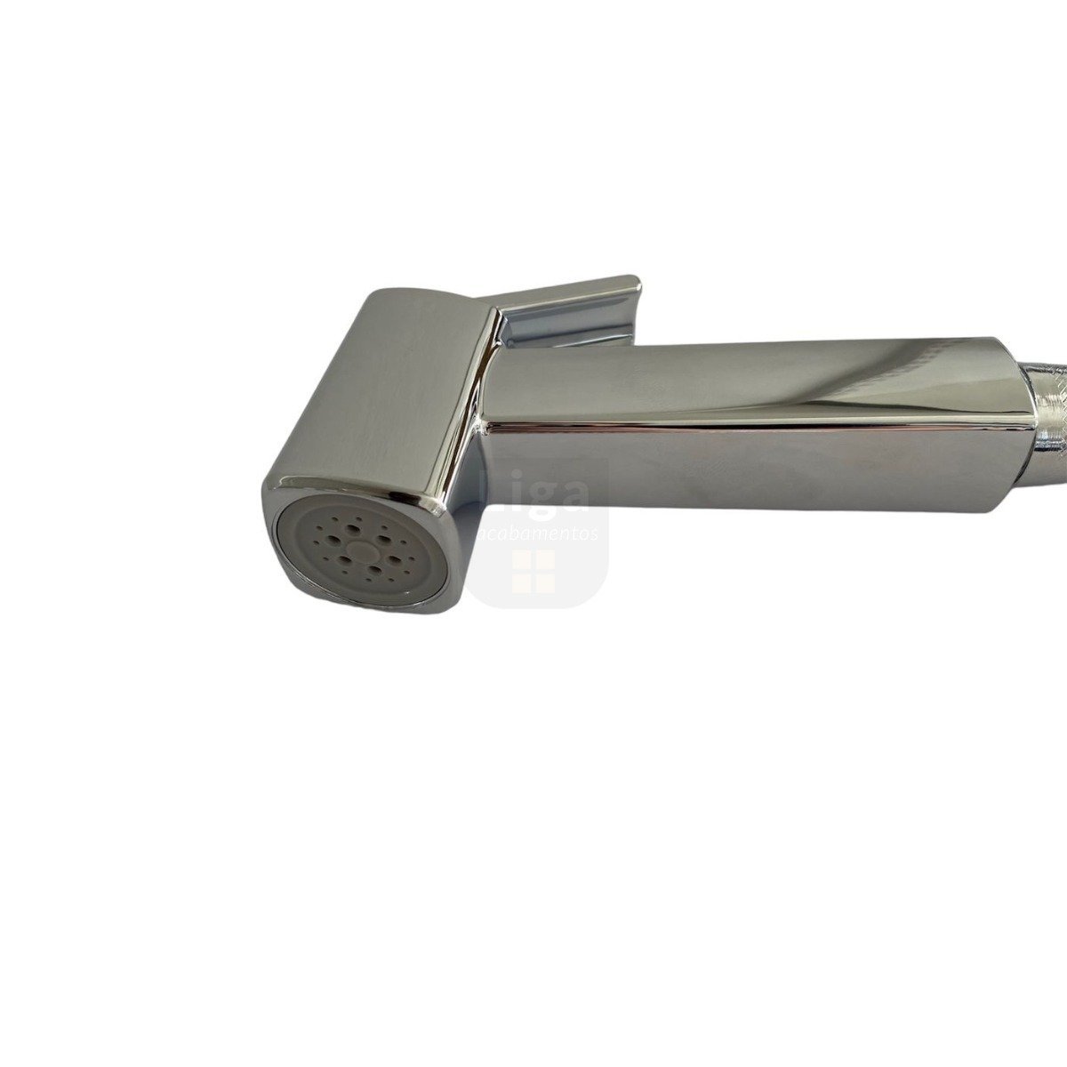 Ducha Higiênica Banheiro Quadrada Luxo Metal Completa - 4