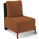 Ver imagem 1 de Poltrona Decorativa Sala de Estar Living Hungria L02 Couríssimo Preto Bouclê Terracota - Lyam Lyam D
