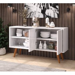 Buffet Vintage 120cm Retrô com 2 Portas e Pés Palito - 4 Buffet Vintage 120cm Retrô com 2 Portas e Pés Palito - 4