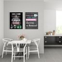 Ver imagem 2 de Kit 2 Quadros Cozinha Pequena - Lave a Louça 45x34cm:madeira Preta
