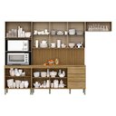 Ver imagem 3 de Kit Cozinha Ambiente Glam 5 Peças Freijó Vanilla Ripado - Kits Paraná